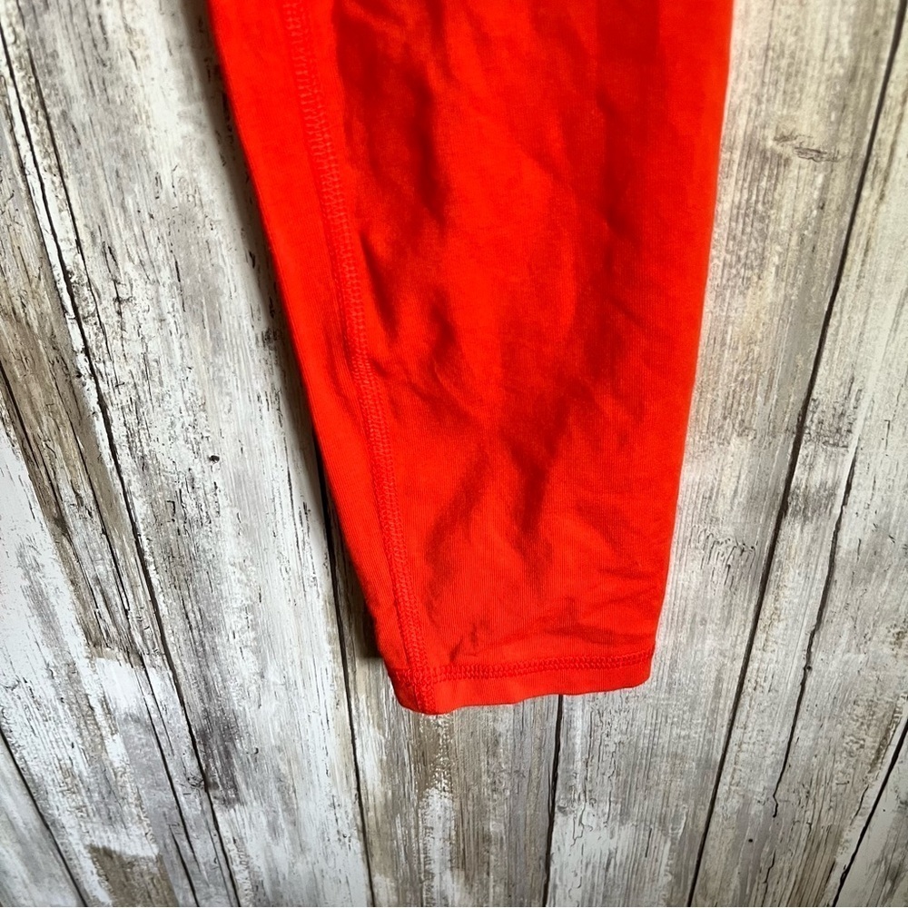 J.Crew Orange Cropped Leggings Women’s S High Rise Stretch Athleisure Activewear - Picture 4 of 7